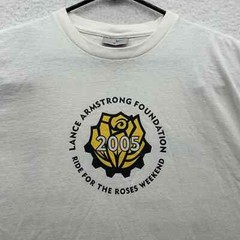 Nike 2005 Lance Armstrong Adults Small S Ride For Roses Silver Tag Live Strong