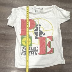 Mustache Brigade Public Enemy Rap Central Station Graphic Tee White M