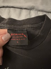 Vintage Metallica Shirt Mens Large Faded Black Sad But True Two Sided 1991 Band