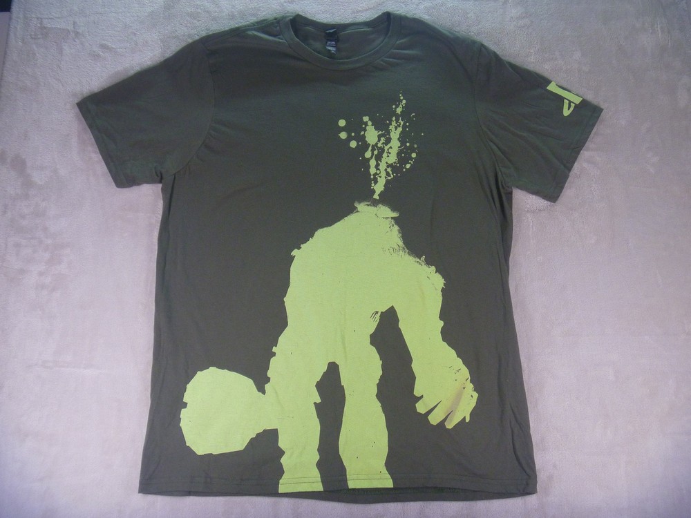 Shadow Of The Colossus T Shirt Mens Size XL Green PlayStation Game kanji retro