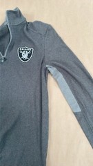 Antigua Men’s Las Vegas Raiders Long Sleeve Quarter Zip Pullover Gray Multi Size
