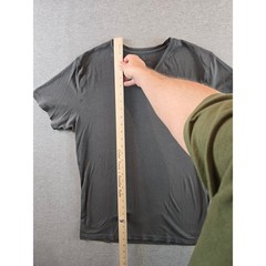 Mack Weldon Shirt Mens Medium Gray V-Neck Anti Odor Supima Workout Gym Casual