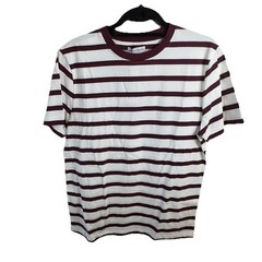 These Glory Days Scandinavia Striped T Shirt | Modern Classic | Burgundy White |