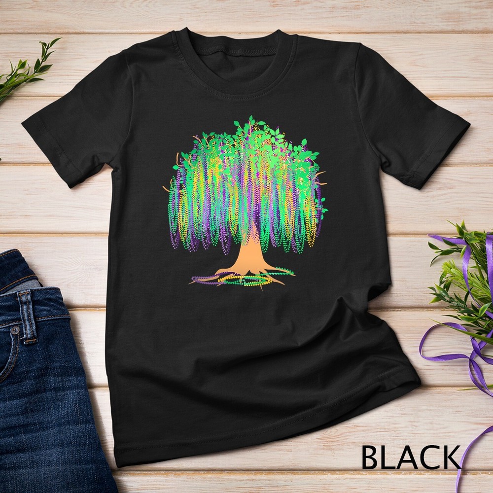 Mardi Gras Carnival Mexican Graphic Bead-Tree Bourbon Street Unisex T-shirt