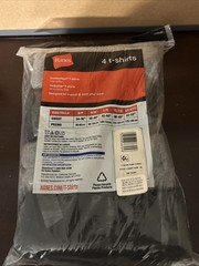 Hanes Comfortsoft Men Short Sleeves Black Gray (4-pack) XL NOS 2008 T Shirts