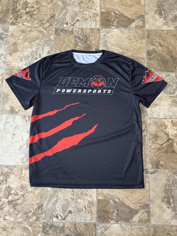 Y2K ATV/UTV Racing ‘Demon Powersport’ Light Weight T Shirt Size Large