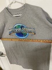 Universal Studios Gray Solid Graphic Short Sleeve Cotton Blend T-Shirt Adult XL