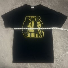 PWR BTTM Band T-Shirt Mens M Black w/ Gold Graphic Jerzees Dri-Power Tee
