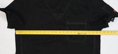 Dickies Scrub Top Mens Medium Black V Neck Stretch Pocket Work Shirt Tee