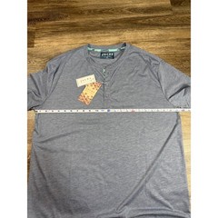 Jachs NY Mens Henley Shirt XL Blue Signature Soft Touch Short Sleeve NWT