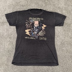 Vintage Harley Davidson Last Biker On Earth Wizard 3d Emblem T-Shirt