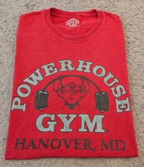Powerhouse Gym Hanover Maryland Red T-Shirt Men’s Medium