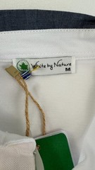 White by Nature Men 100% Cotton Short Sleeve High Neck T-Shirt White Size M NWT
