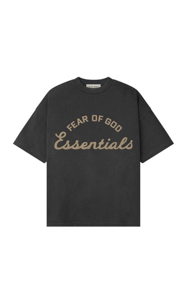 Fear Of God Essentials 90s Short Sleeve Shirt Faded Iron Size Medium