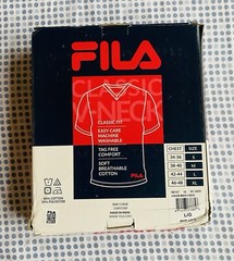 NEW FILA MENS SOFT COTTON T SHIRTS 4 PACK SIZE L LARGE White Tag Free