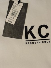 Kenneth Cole Men’s City Dweller Logo T-Shirt Crew Neck Cotton Black White Short…