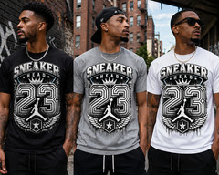 Mens Big & Tall Sneakerhead 23 Graphic Tee Shirt Streetwear for J6 Cap & Gown T
