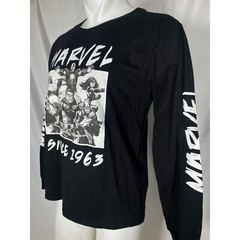 Marvel Comics 1963 Avengers Assemble Heroes Black Longsleeve T-Shirt Men’s SMALL