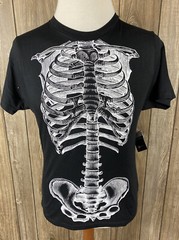 Way To Celebrate Mens Black Skeleton T Shirt Size Small 34 36