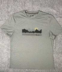 5.11 Tactical Sulli UV Logo Crew Short Sleeve T Shirt Men 2XL Green