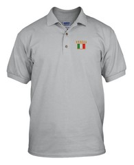 ITALIA FLAG Embroidery Embroidered Golf Polo Shirt