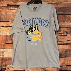 Bluey Men’s 2XL “Dad Mode” T-Shirt Bandit Bluey Bingo TV Show Graphic Tee NWT