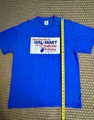 Vintage 90’s Walmart Quality Film Promo Tee Blue Size Large Made In USA Rare 90s