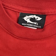 Wave Riding Vehicles Tshirt Men’s M Red With Dolphin Logo Other Logo EUC