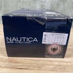 Nautica V-Neck T-Shirts Men’s S 34-36 White Cotton Limited Edition 4 Pack NWT