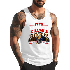 1776 National Champs Presidents USA American 4th of July Tank Top