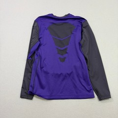 Nike Pro Combat Shirt Mens Large Purple Gray Fitted Hyperwarm Shield Performance