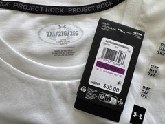 Under Armour Project Rock Brahma Bull White T-Shirt Men’s Sz M / L / XL / 2XL