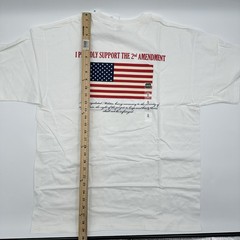 VTG Cabela’s Men’s XL USA Flag 2nd Amendment Graphic T-Shirt White Patriotic NWT