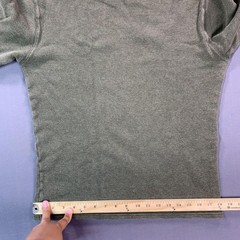 Polo Ralph Lauren Shirt Men MD Green Thermal Waffle Knit Long Sleeve Orange Pony