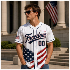 Custom Name Number Freedom USA 250 Years Baseball Jersey Patriotic 1776-2026