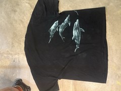 Vintage 90s Greenpeace Let Them Live Dolphin T Shirt XXL USA Made Single Stitch
