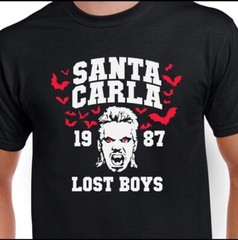 Santa Carla California The Lost Boys Movie Black T-Shirt Unisex Medium