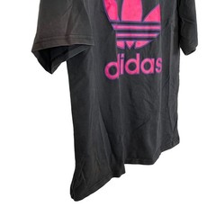 Adidas Mens Trefoil Spell Out Black Pink Purple Short Sleeve T Shirt Top Tee M