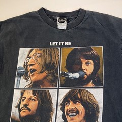 Y2K 2006 Apple Black Short Sleeve Graphic Beatles T shirt Large