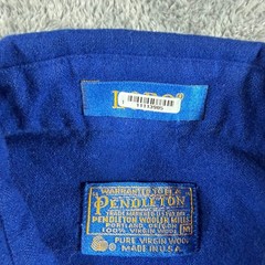 Vintage Pendleton Shirt Mens Medium Purple Blue Color Block Wool Lobo USA