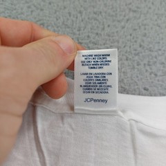 Vintage JC Penney Stafford Blank Plain White T Shirt Mens Size 2XL Single Stitch