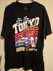 Sanrio Hello Kitty Tokyo Racing Graphic Tee 100% Cotton Black T Shirt XL