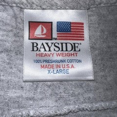 VTG Bayside T Shirt Men’s XL Gray Blank Crew Neck Single Stitch Made in USA Tee