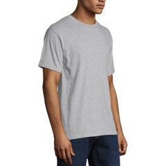 Men’s Hanes Beefy-T Short Sleeve Light Steel Grey Cotton T-Shirt 5180 S: 3XL 4PK