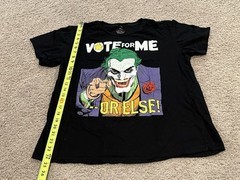 DC Comics Originals Joker Vote For Me Or Else Black T-shirt Large Batman