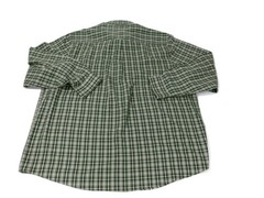 Saddlebred Mens Casual Shirt Size XXL Green Plaid Button Down Easy Care