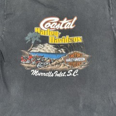 Vtg 1992 Harley Davidson T-Shirt Mens XL Coastal SC 20 Years Made In USA Eagle