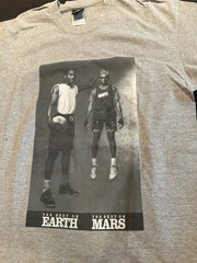 Vintage 90s Michael Jordan W/ Spike Lee Mars Air T-Shirt RARE L Do Ya Know Mars