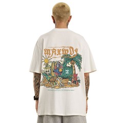MFCT Men’s Streetwear Artwork Graphic Tee Crewneck Half Sleeves T-shirt