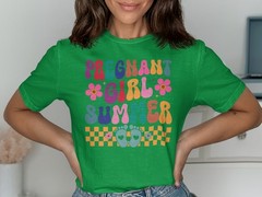 Pregnant Girl Summer T-Shirt – Funny Maternity Tee for Cool Moms-to-Be